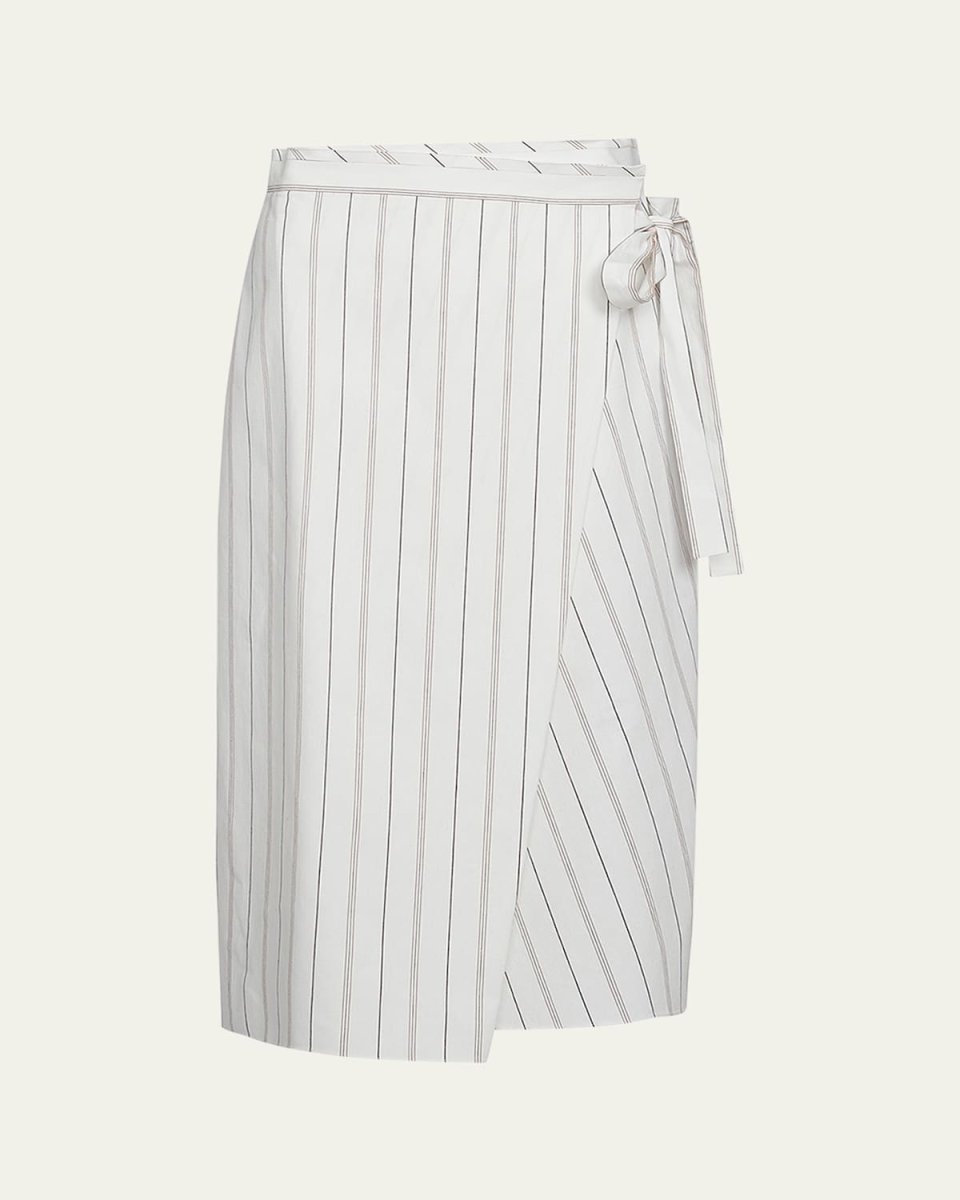 Stripe Wrap Skirt